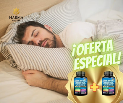 🌙 Suplemento Antiestrés Cortisol - Magnesio Glicinato + L-Teanina + Ashwagandha                                     (60 Cápsulas)