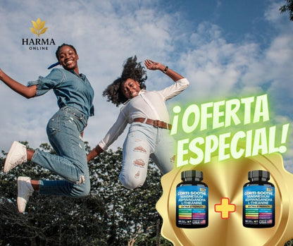 🌙 Suplemento Antiestrés Cortisol - Magnesio Glicinato + L-Teanina + Ashwagandha                                     (60 Cápsulas)