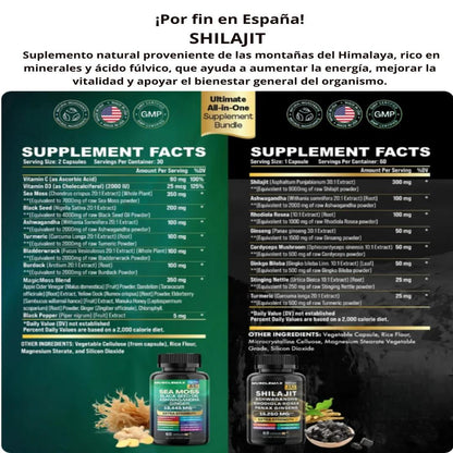 SHILAJIT VITALIDAD NATURAL SIN LIMITES EN SOLO UNA CAPSULA